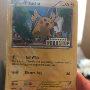 Pikachu Pokémon Card from Build-A-Bear